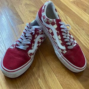 Women’s size 8 red checkered vans